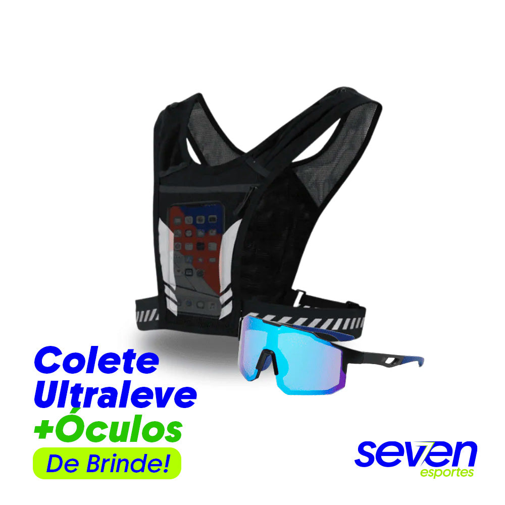 KIT Colete Ultraleve + Óculos Esportivo Grátis