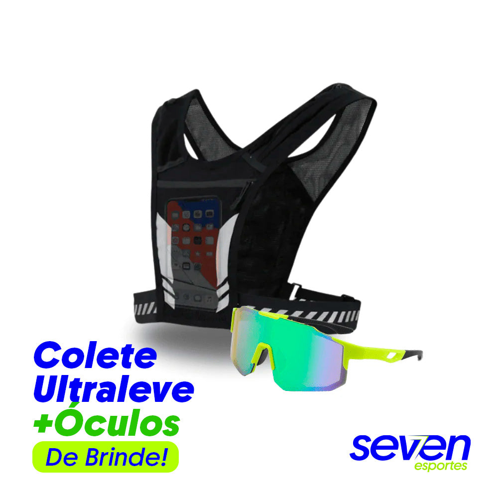 KIT Colete Ultraleve + Óculos Esportivo Grátis